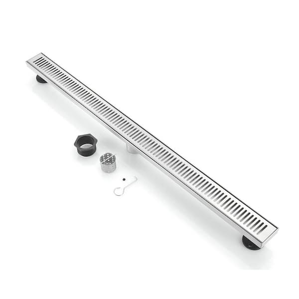 BOANN 40 in. 304 Stainless Steel Linear Shower Drain in Nickel