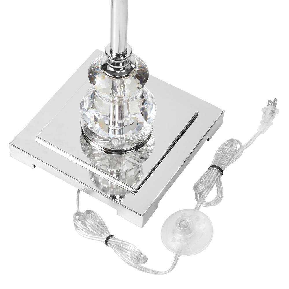 Monroe Polished Nickel 60.5" Crystal Jewel Floor Lamp