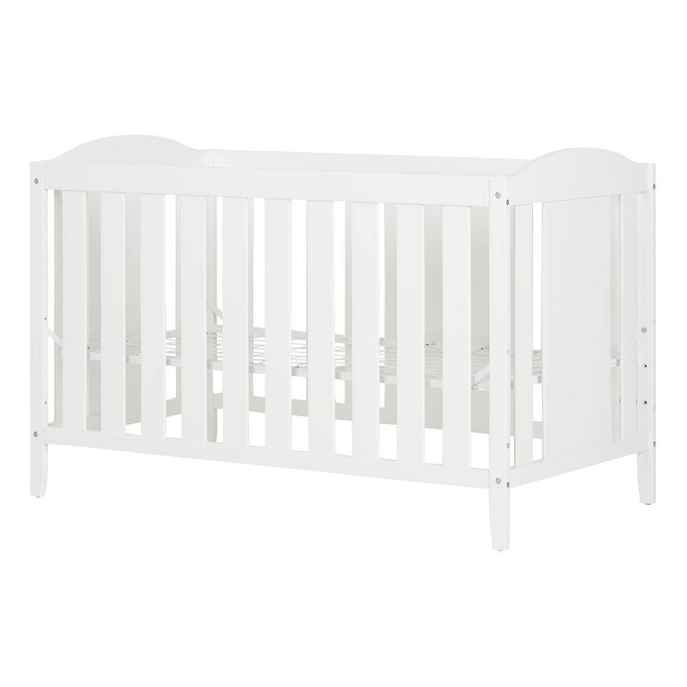 Pure White Scandinavian Convertible Wood Crib