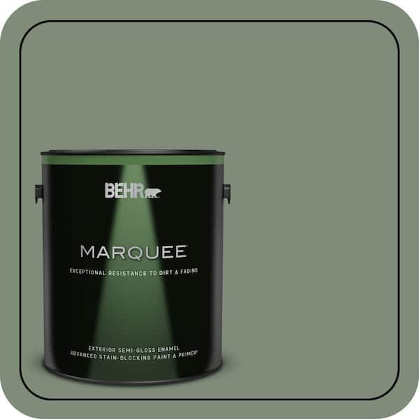 BEHR MARQUEE 1 gal. #450F-5 Amazon Moss Semi-Gloss Enamel Exterior Paint & Primer