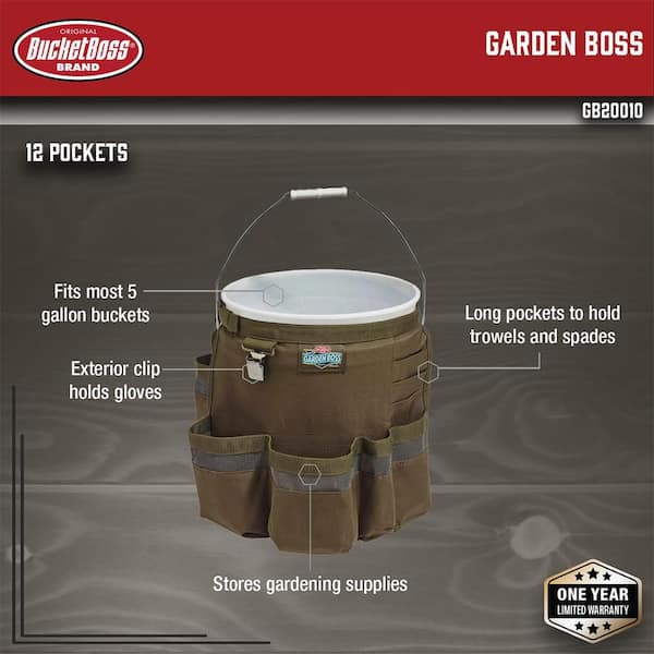 GCP Products 5 Gallon Bucket Organizer Tote Bag Garden Tool
