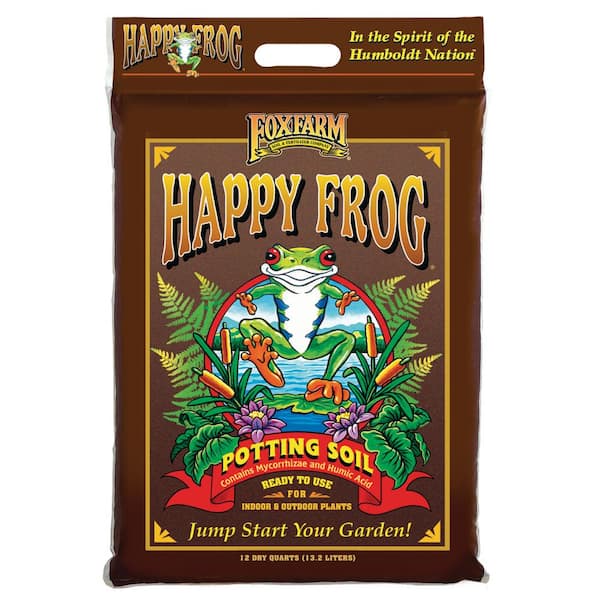 FOXFARM 12 qt. Happy Frog Nutrient Rich Rapid Growth Potting Soil, FX14081