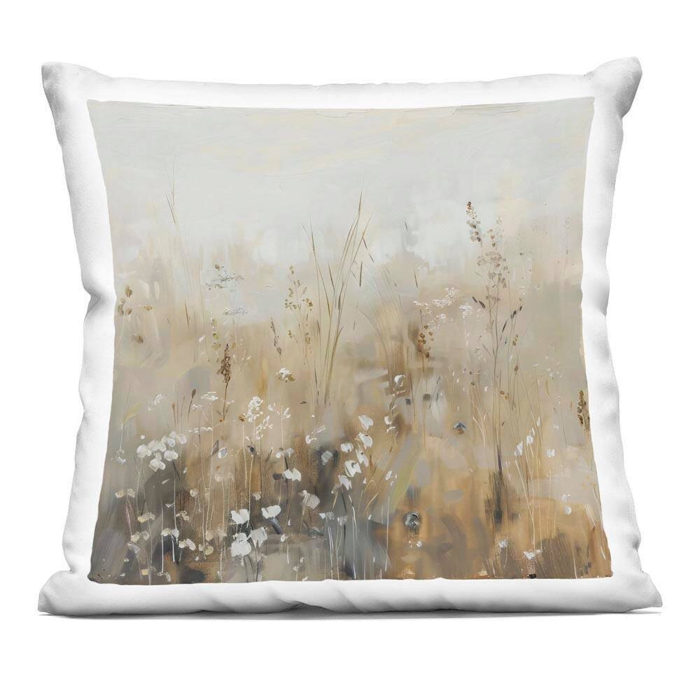 Wildflower Brush Abstraction Beige Print Zipper Polyester 18 in. x 18 in. Throw Pillow price history on PriceWatchPro