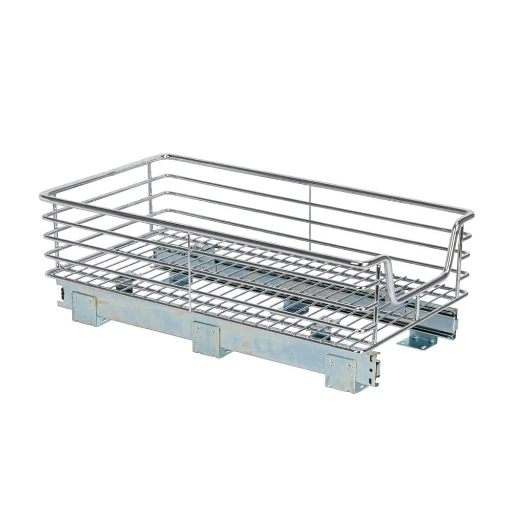 14.5 in. Chrome Sliding Pull-Out Cabinet Organizer