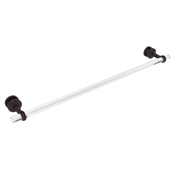 Allied Brass Pacific Beach Collection 30 in. Over-the-door Single Towel Bar in Antique Bronze with Twisted Accents