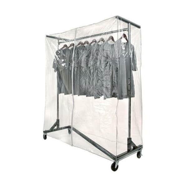 Ruibo Clear Garment Rack Cover Dustproof Clothes Rack Cover With 2 Durable  Zipper/Clothing Waterproof Protector (L:71x20x60 inch), Ethylene Vinyl
