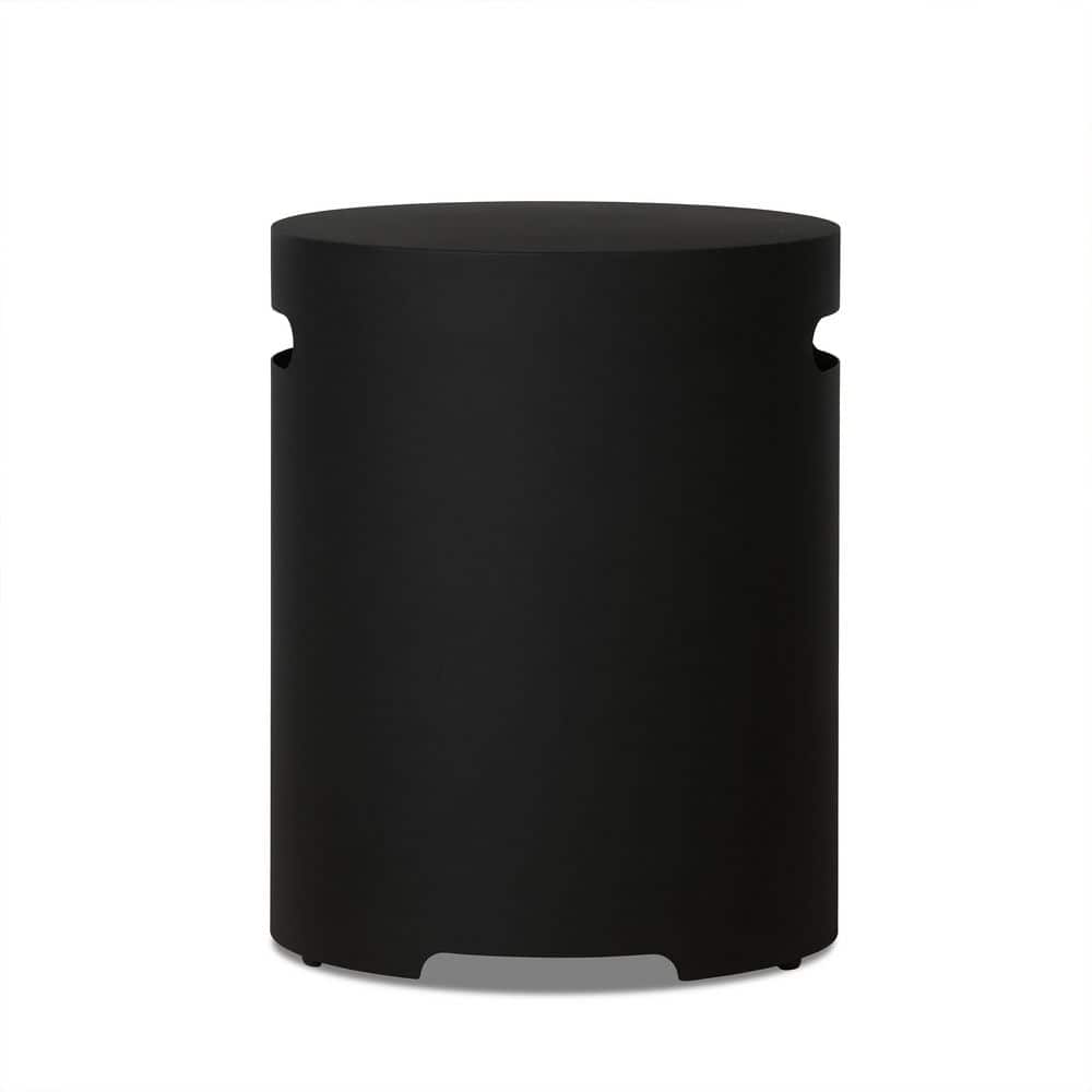 Real Flame 20 in. H Round Metal Propane Tank Cover and Side Table