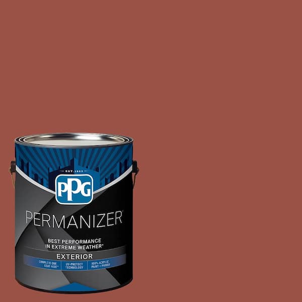 PERMANIZER 1 gal. PPG16-29 Hunt Club Red Satin Exterior Paint