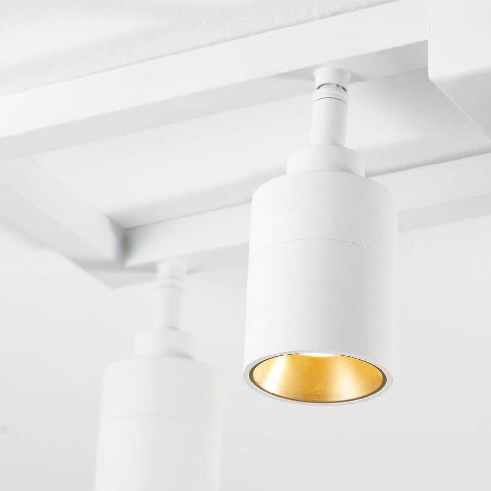 Shura 25'' Modern LED Square Track Light with Rotating Heads in Matte White