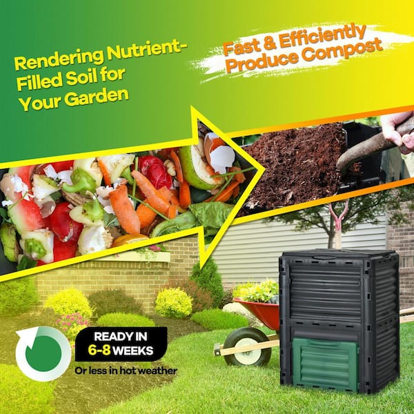 Garden Compost Bin 80 Gallon Large Outdoor Compost Container with Easy  Assembly, 1 Unit - Kroger