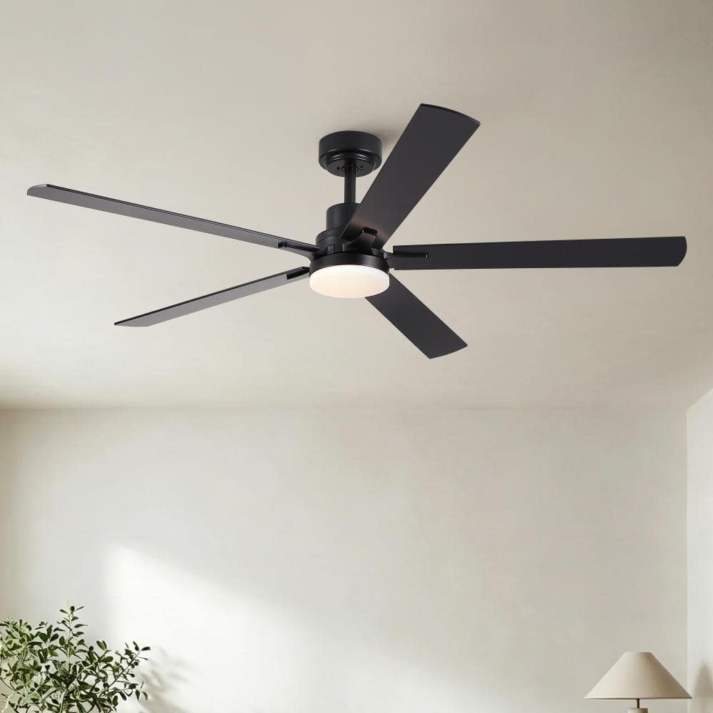 60 in. Quiet DC Motor Ceiling Fan with Remote Control 6 Wind Speeds, Reversible Blades, Dimmable, Black price history on PriceWatchPro