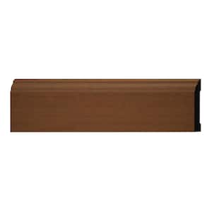 0.5 in. D x 3.25 in. W x 6 in. L PVC Baseboard Moulding Sample