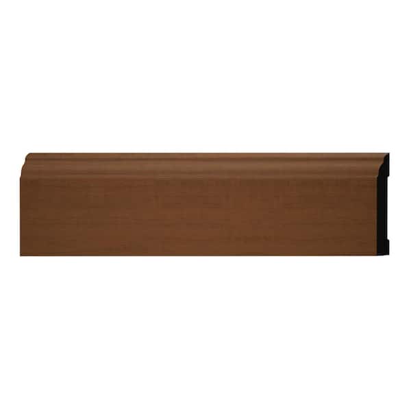 0.5 in. D x 3.25 in. W x 6 in. L PVC Baseboard Moulding Sample