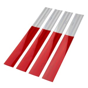 18 in. Red Reflective Strips (4-Pack)