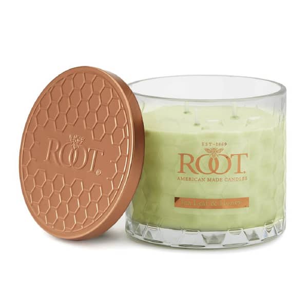 Root Candles 3 Wick Honeycomb Tea Leaf & Honey Scented Jar Candle