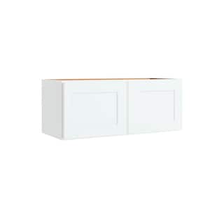 Courtland 30 in. W x 12 in. D x 12 in. H Assembled Shaker Wall Kitchen Cabinet in Polar White