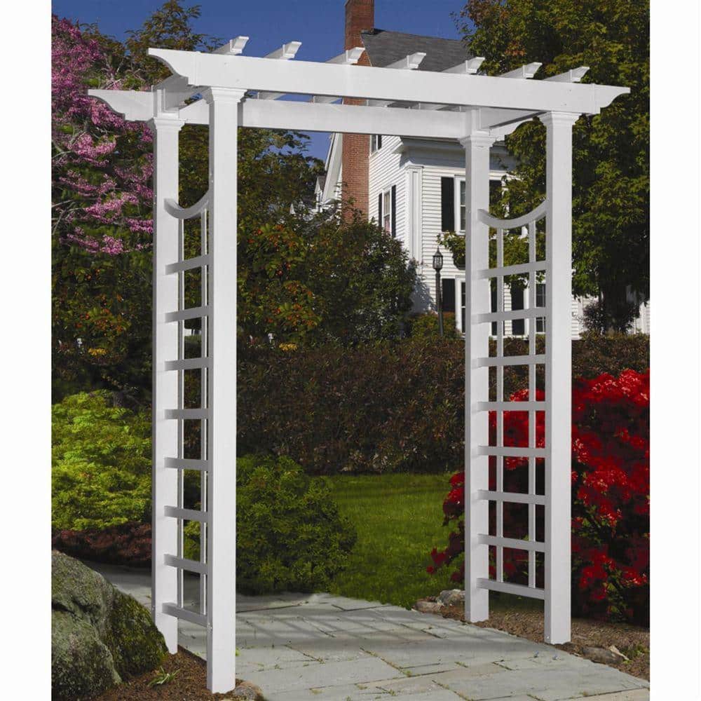 Westhaven Classic 57'' White Vinyl Garden Arbor