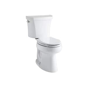 Highline 2-piece 1.1 or 1.6 GPF Dual Flush Elongated Toilet in. White (Seat Not Included )
