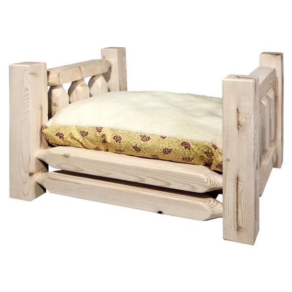 bed frame with dog bed