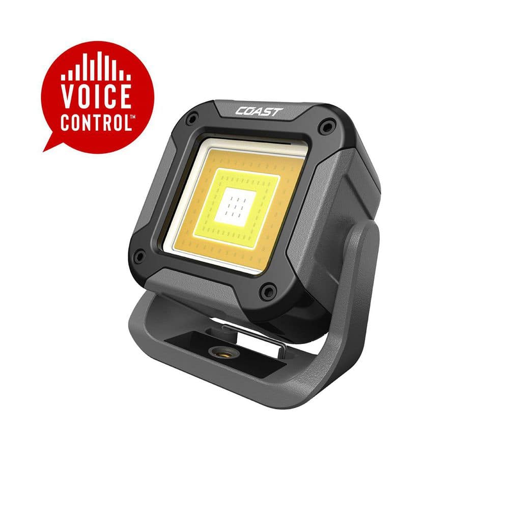 COAST QB2R 2000 Lumen Bilingual Voice Control Rechargeable Freestanding Compact Utility Light w/ Magnet (31659)