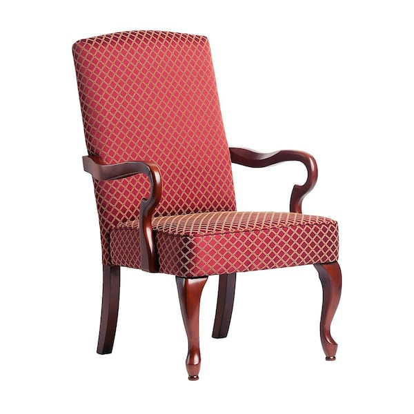 Unbranded Derby Red Gooseneck Arm Chair