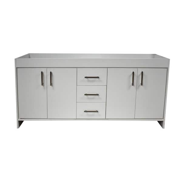 VOLPA USA AMERICAN CRAFTED VANITIES Capri 72 in. W x 21 in. D Bathroom Vanity Cabinet Only in White