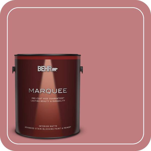BEHR MARQUEE 1 gal. #MQ1-12 Chick Flick One-Coat Hide Matte Interior Paint & Primer