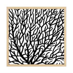 Black and White Nature Series Framed Giclee Nature Art Print 34 in. x 34 in.