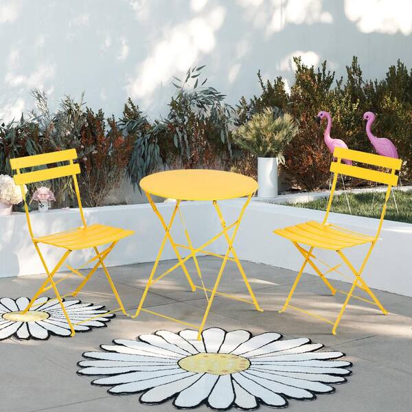 bistro set yellow