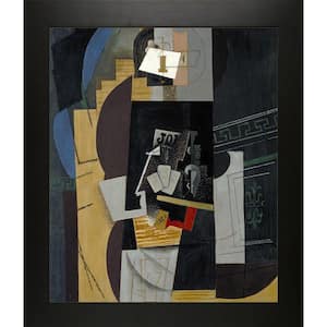 Card Player(L'Homme aux cartes) by Pablo Picasso New Age Wood Framed People Oil Painting Art Print 24.75 in. x 28.75 in.