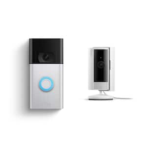 Video Doorbell - Satin Nickel with Indoor Cam 2nd Gen, White