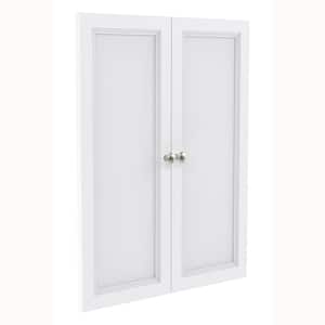 Selectives 23.50 in. W White Decorative Panel Doors For Wood Closet System