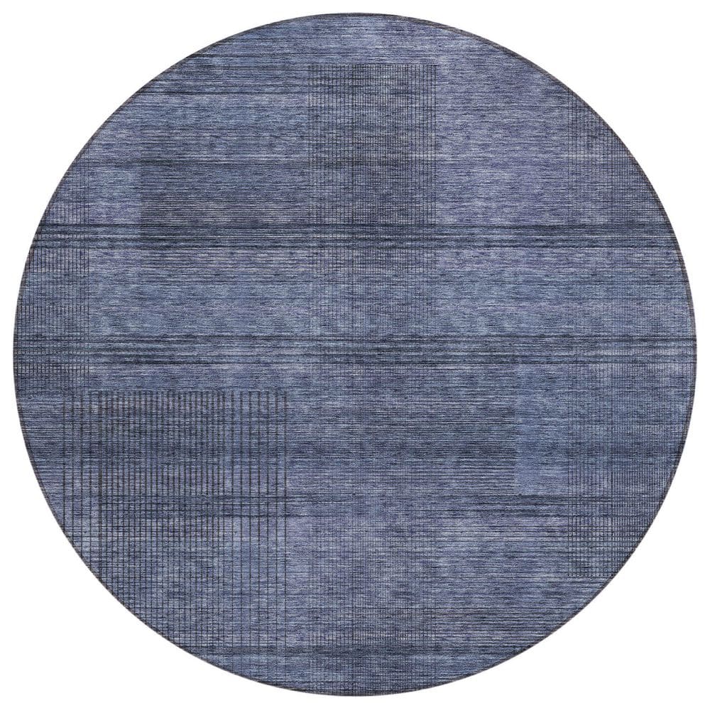 Chantille Machine Washable Indoor/Outdoor Abstract ACN820 Navy 8 ft. x 8 ft. Area Rug price history on PriceWatchPro