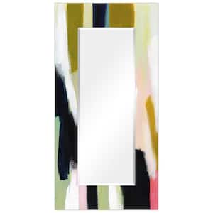 72 in. x 36 in. Sunder II Rectangle Framed Printed Tempered Art Glass Beveled Accent Mirror