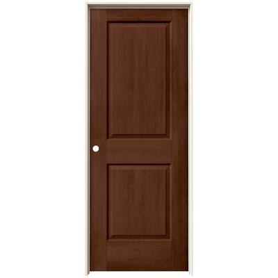 prehung milk chocolate single composite molded stain mdf cambridge solid core hand wen jeld door interior right left