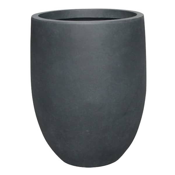 Kante 21 7 In Tall Charcoal, Large Round Concrete Planters