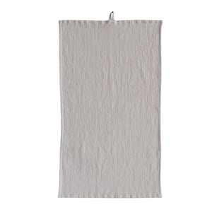 Oversized Beige Solid Linen and Cotton Tea Towel
