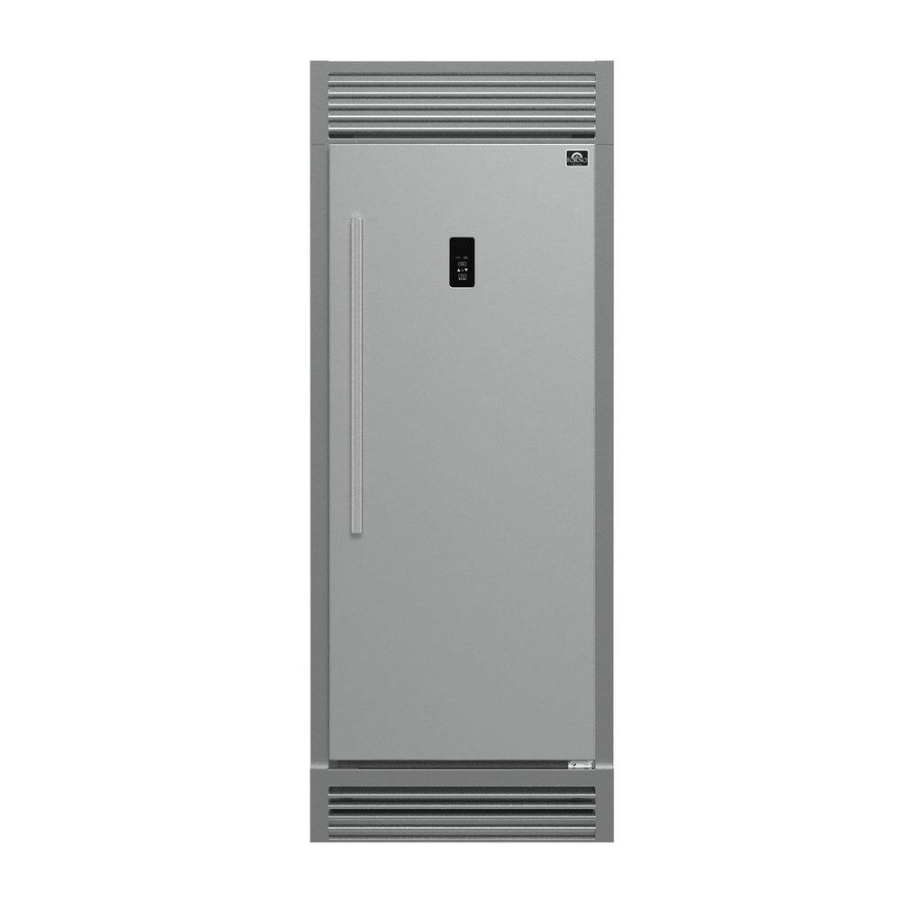 Fortezza 32 Inch Right-Swing Convertible Refrigerator/Freezer with Trim Grill, Stainless Steel, Total No Frost