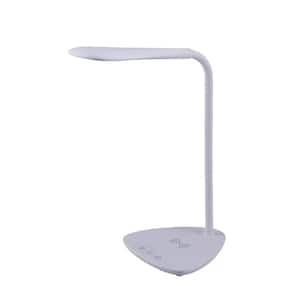 12 in. White LED Desk Lamp with Qi Wireless Charging