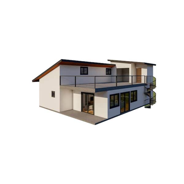 The Retreat 1126 sq. ft. Tiny Small Home Steel Frame Building Kit ADU Cabin Guest House Home Office