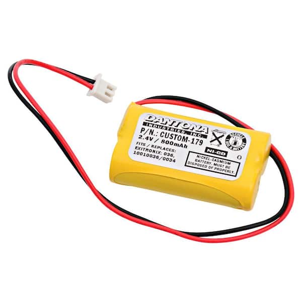 Dantona 2.4-Volt 600 mAh Ni-Cd battery for Exitronix - 10010034 Emergency Lighting
