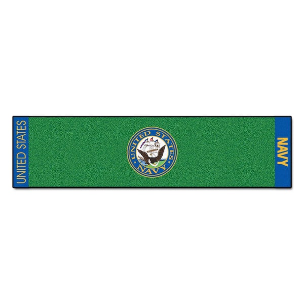 MIL - U.S. Navy Green 1 ft. 6 in. x 6 ft. Indoor/Outdoor Golf Practice Putting Green