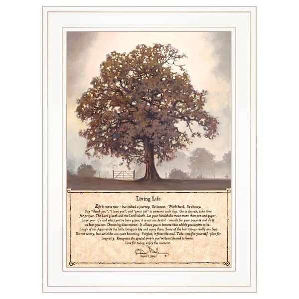 HomeRoots Charlie Living Life 1-Piece Framed Wall Art 19 in. x 15 in.