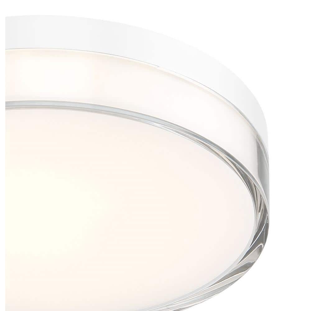 White Aluminum LED Indoor/Outdoor Flush Mount Light