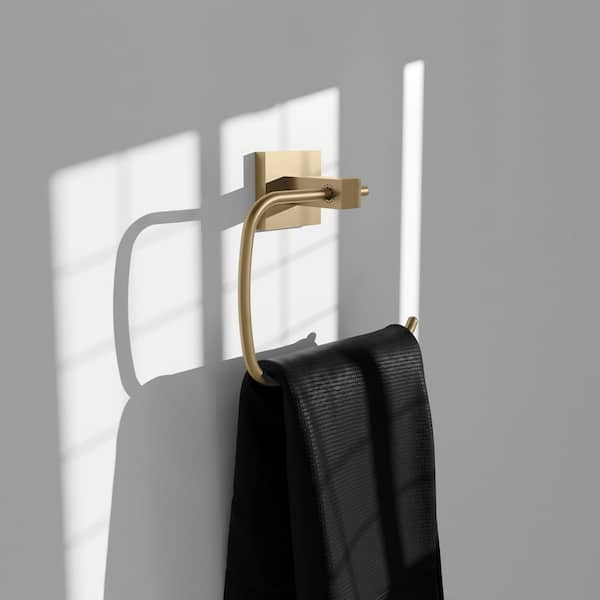 Rubicon Wall Mounted Hand Towel Holder in Champagne Bronze