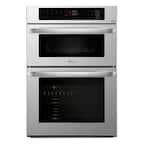 30 in. Combination Double Electric Smart Wall Oven w/ Convection, EasyClean, Built-in Microwave in Stainless Steel