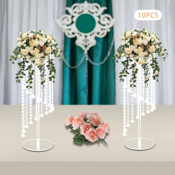 Gdrasuya10 Acrylic Vases Flowers Vase Column Stand, 10 Pack Wedding  Centerpieces Tabletop Decor Clear Display Rack for Home Decor, Party  Decoration