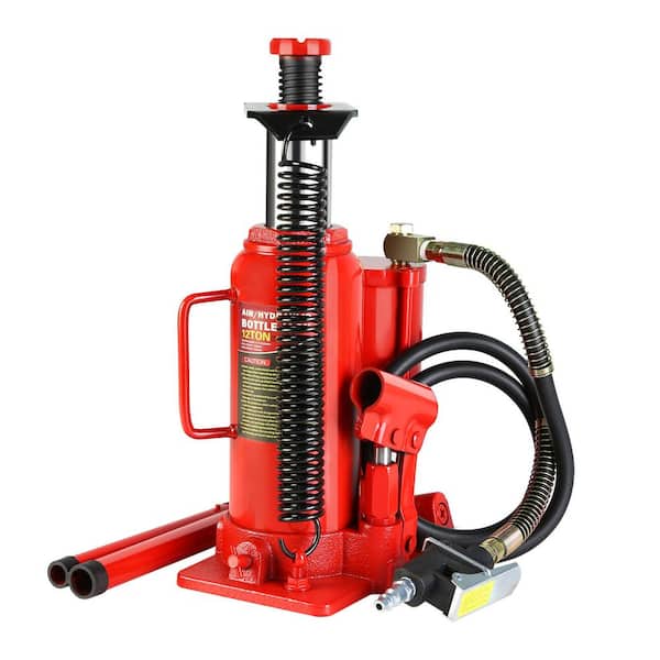 Oerbin 12 Ton All Welded Air Hydraulic Bottle Jack, 10.2-20.1 in