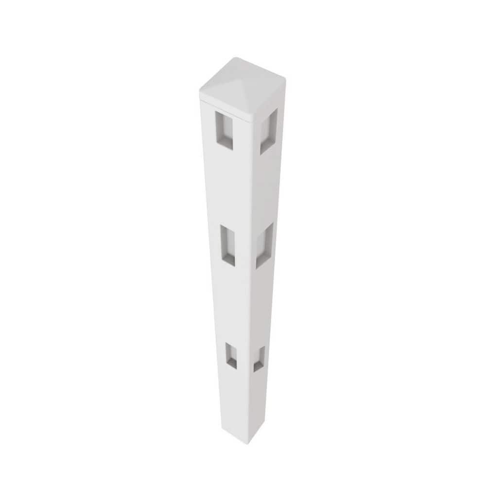 5 in. x 5 in. x 5.3 ft. White Vinyl Fence Corner Post for 3-Rail Fencing price history on PriceWatchPro