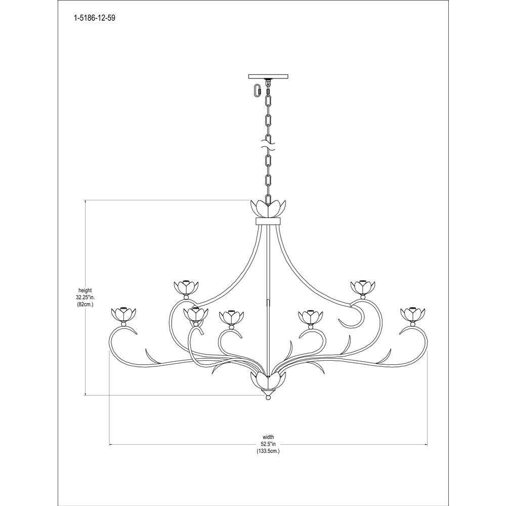 Muse 12-Light French Gold and White Cashmere Chandelier